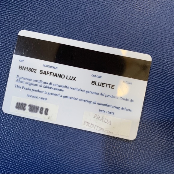 Prada Blue Saffiano Lux Tote Bag- Listing 1 - Picture 16 of 16